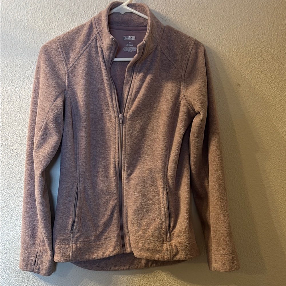 Duluth purple zip up fleece size XS